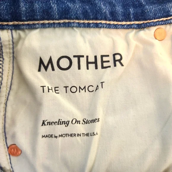 Mother The Tomcat Jeans in Kneeling On Stones Wash NWT Size 26 - Picture 10 of 15